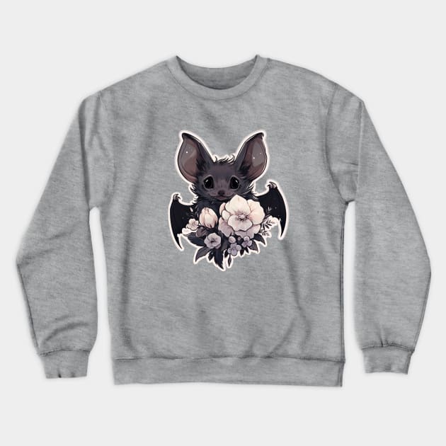 Pastel Goth Cute Bat Crewneck Sweatshirt by DarkSideRunners